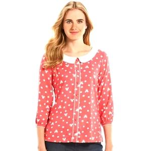 Disney Minnie Mouse Rocks the Dots Blouse By LC Lauren Conrad Medium EUC